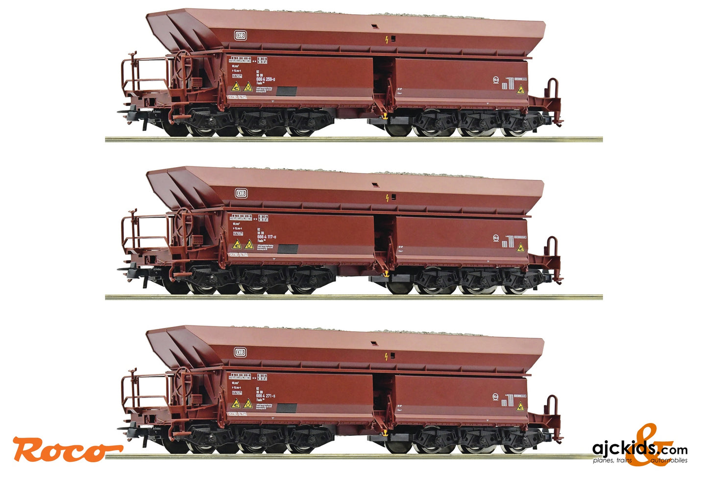 Roco 77031 - 3 piece set (2): Ore wago ns, DB, EAN: 9005033770310