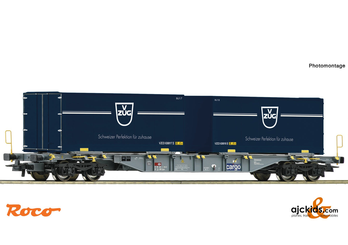 Roco 77343 -Container carrier wagon, SBB