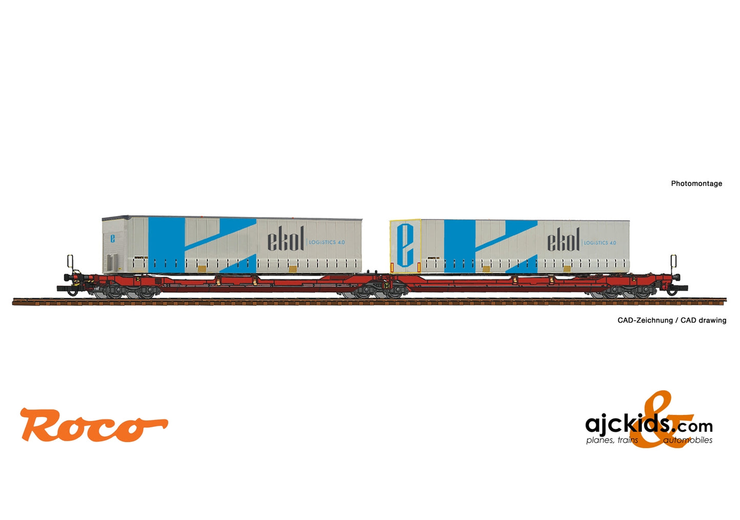 Roco 77386 - Articulated double pocket wagon T3000e + Ekol