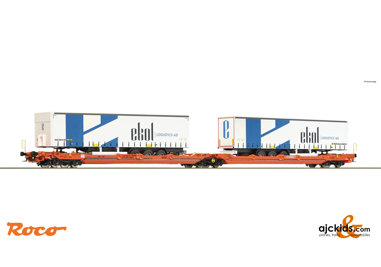 Roco 77392 -Articulated double pocket wagon T3000e, Wascosa