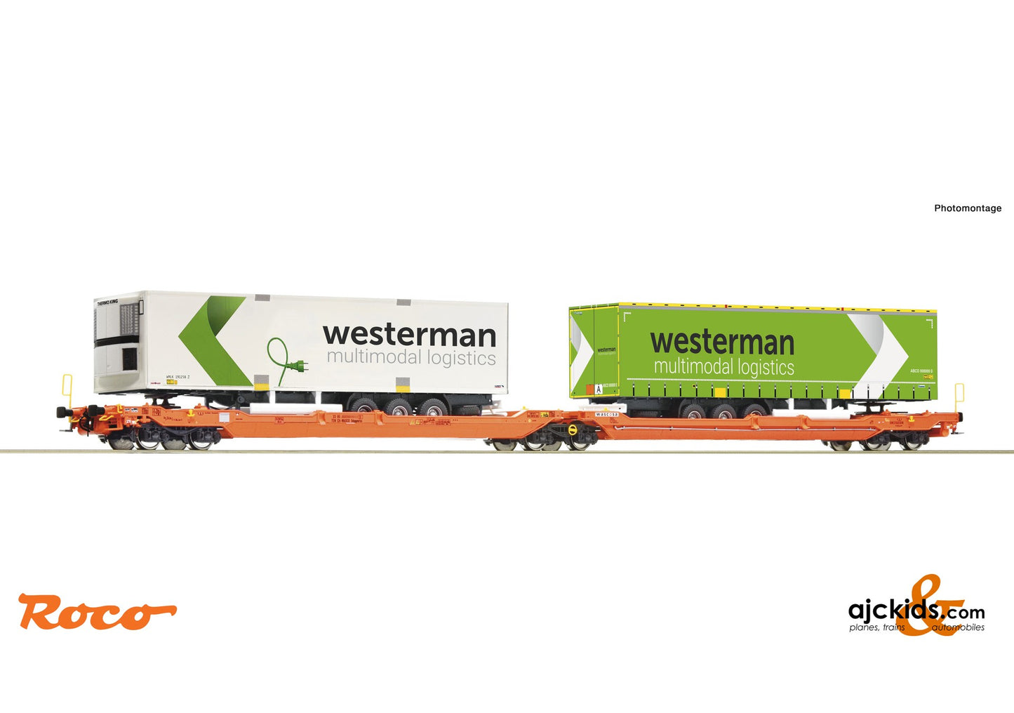 Roco 77399 -Articulated double pocket wagon T3000e, Wascosa