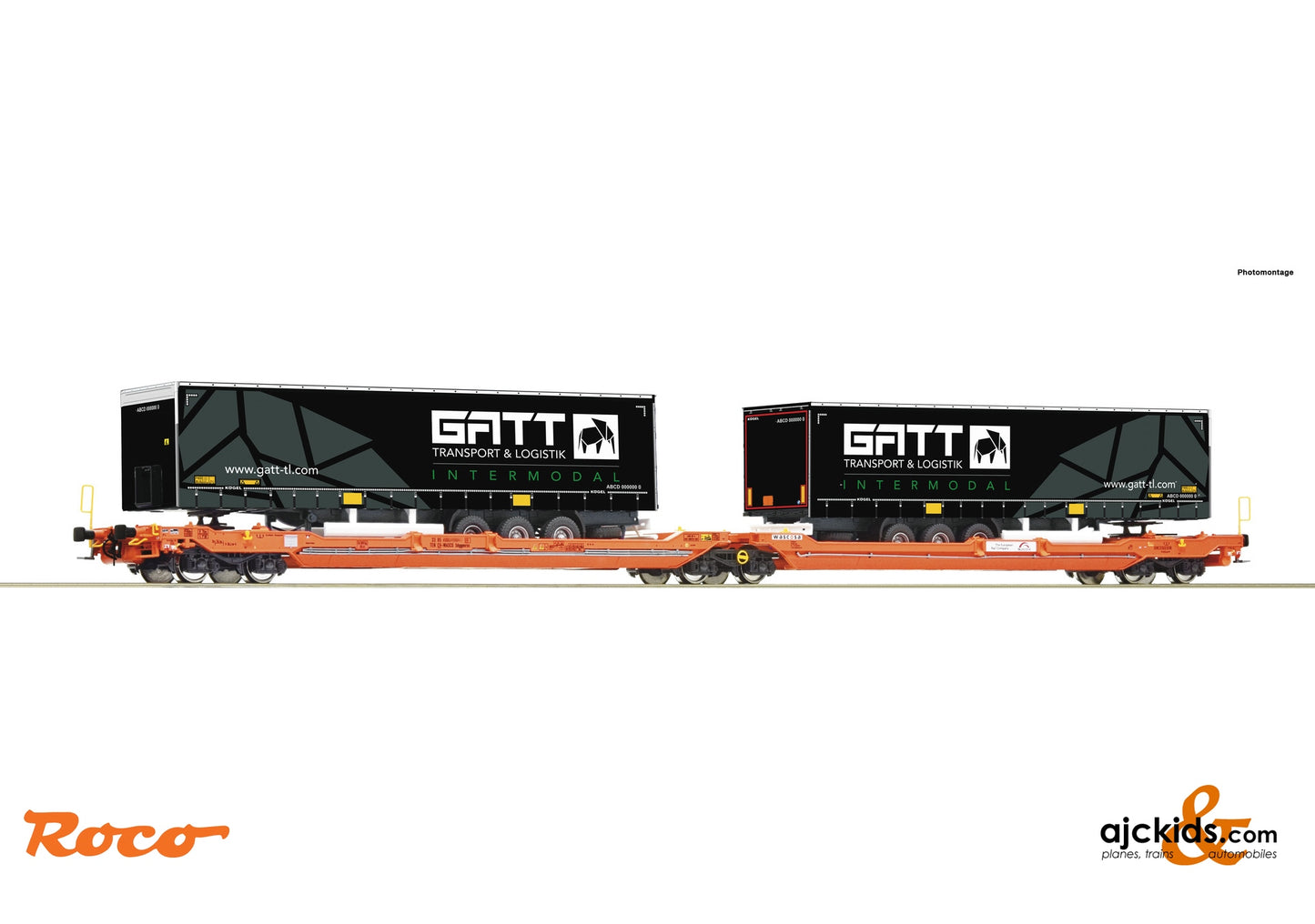 Roco 77403 - Articulated double-pocket wagon T3000e, Wascosa