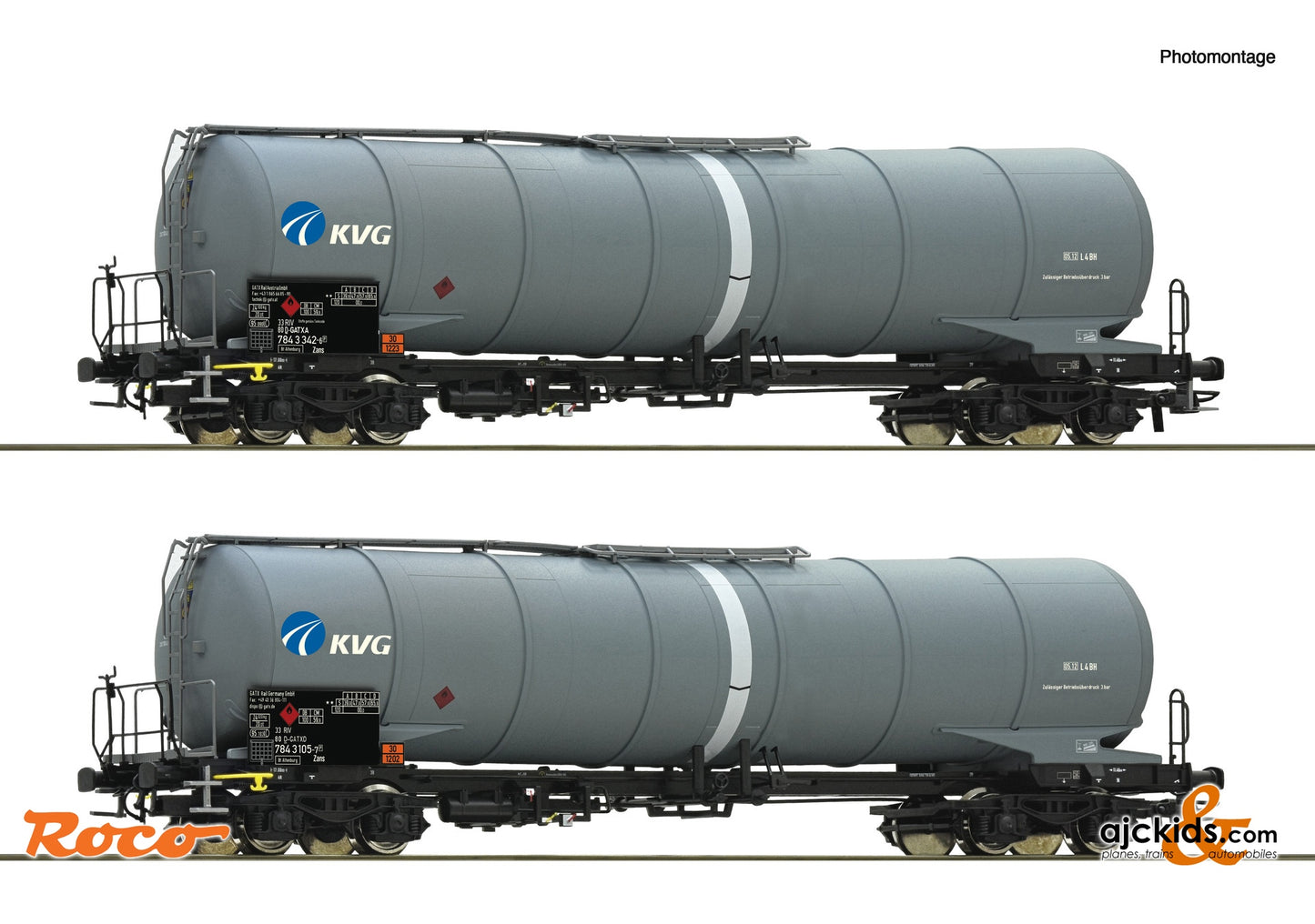 Roco 77463 - 2-piece set: Tank wagons, GATX, EAN: 9005033774639