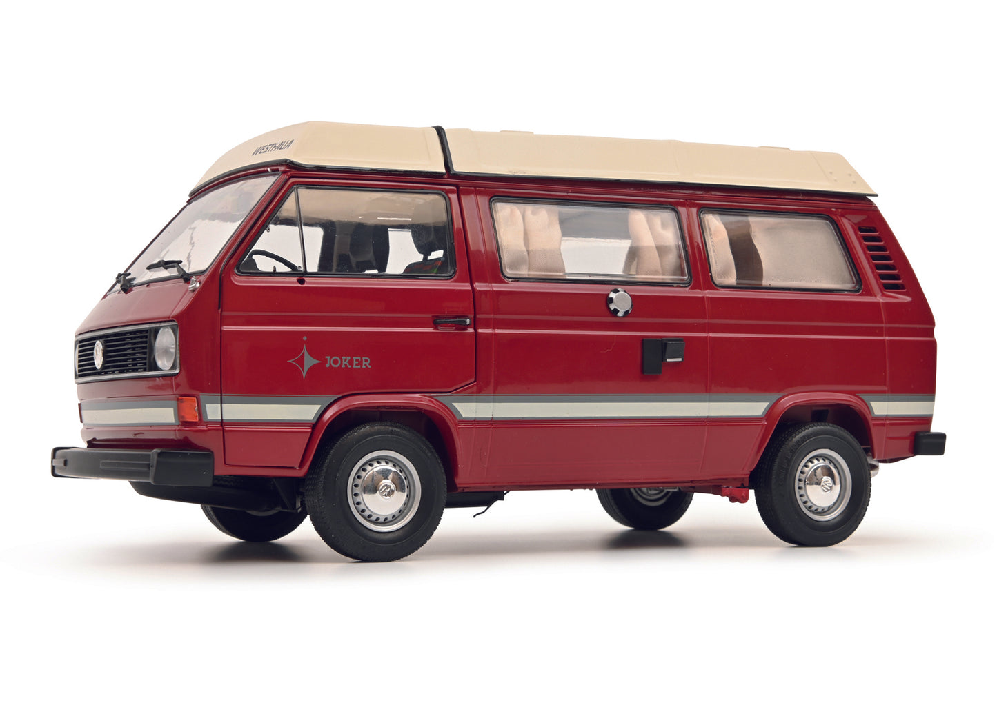 Schuco 450038900 - VW T3a Camper red 1:18 EAN: 4007864061105, at Ajckids.com, authorized Schuco dealer for the USA.