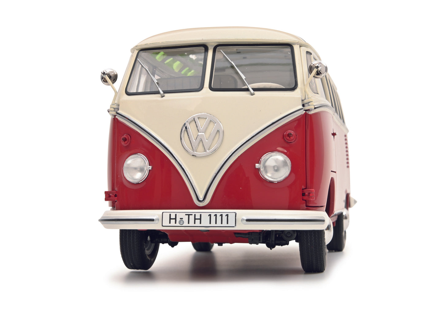 Schuco 450045400 - VW T1b Samba red/white 1:18 EAN: 4007864065158, at Ajckids.com, authorized Schuco dealer for the USA.