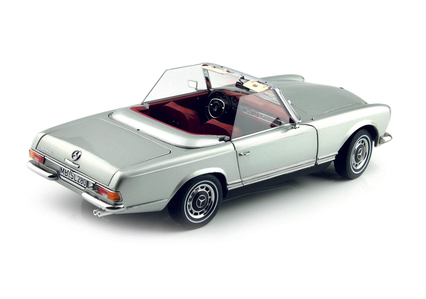 Schuco 450051600 - MB 280SL silver 1:8 EAN: 4007864057122, at Ajckids.com, authorized Schuco dealer for the USA.