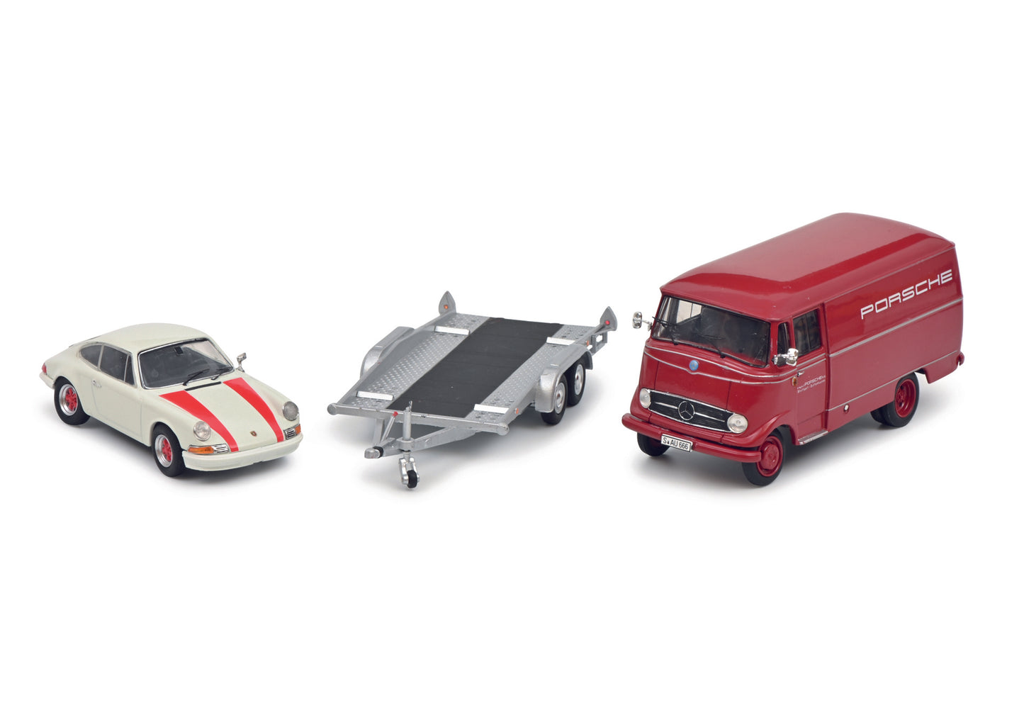 Schuco 450249900 - MB L319 m Porsche 911RS 1:43 EAN: 4007864062614, at Ajckids.com, authorized Schuco dealer for the USA.