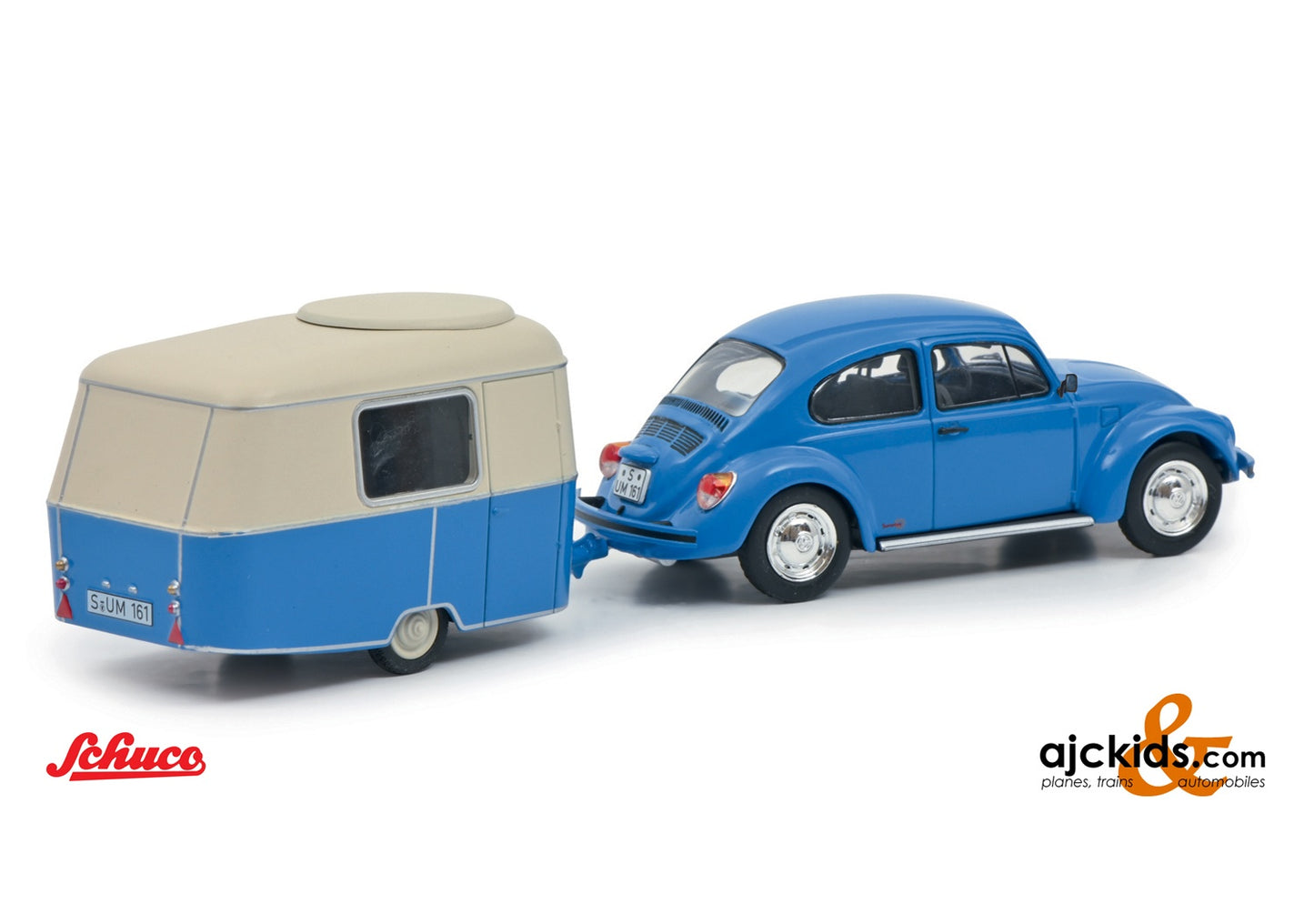 Schuco 450268300 - VW Beetle 1600i with Eriba Puck trailer 1:43