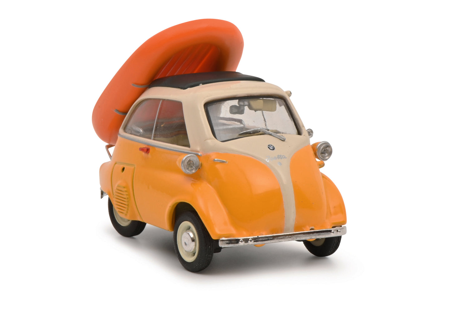 Schuco 450376700 - BMW Isetta+Schlauchboot 1:43 EAN: 4007864062270, at Ajckids.com, authorized Schuco dealer for the USA.