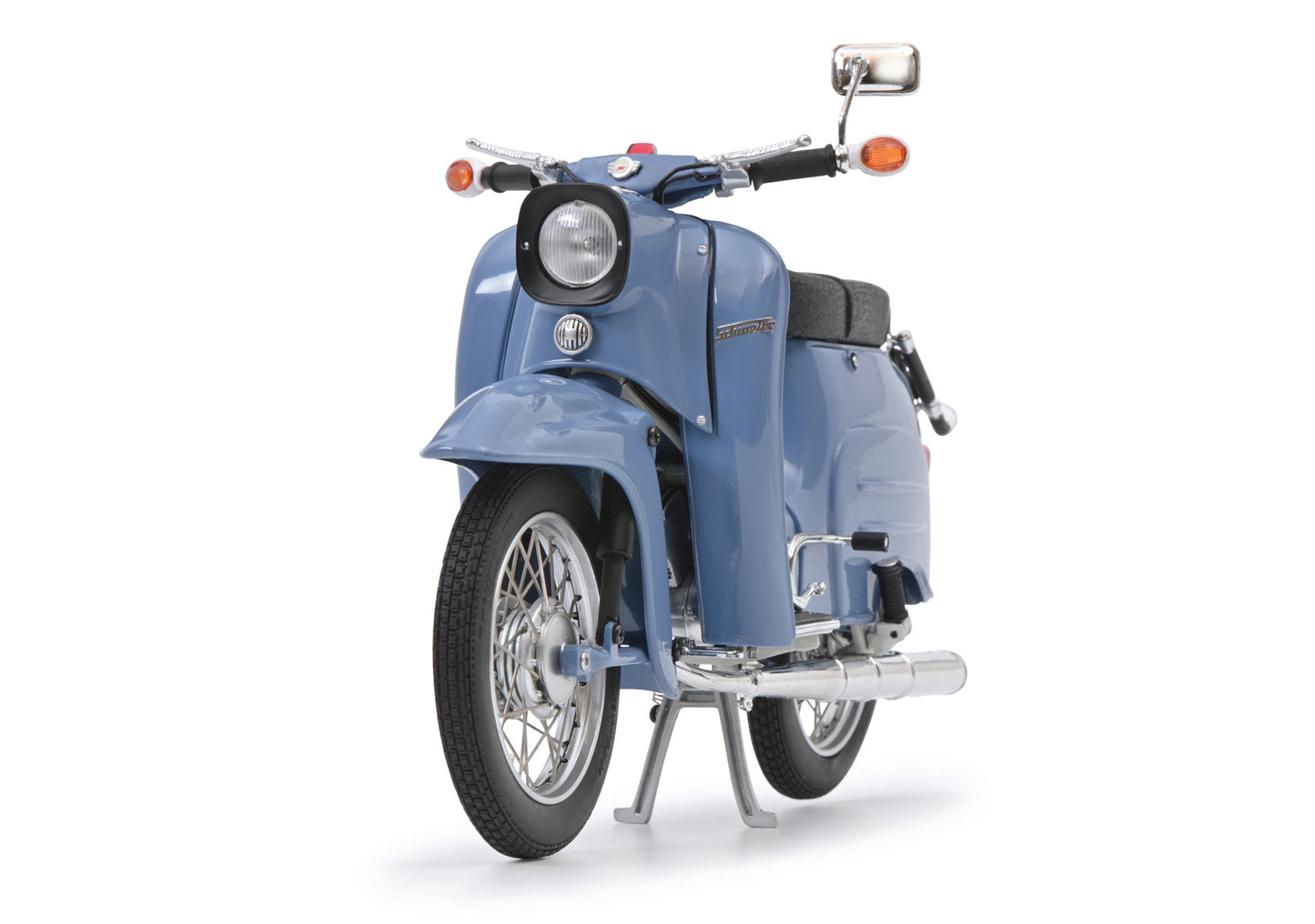Schuco 450649300 - Simson Schwalbe blue 1:10 EAN: 4007864061471, at Ajckids.com, authorized Schuco dealer for the USA.