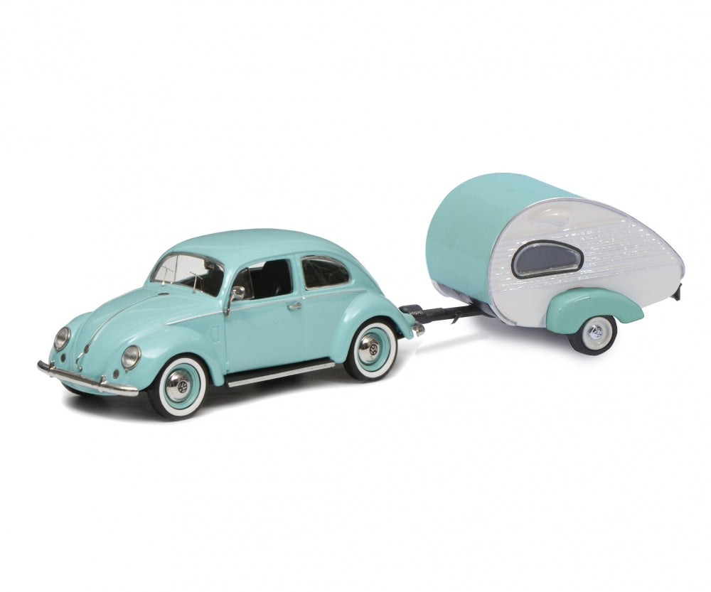 Schuco 452022500 - VW Beetle with caravan 1:64
