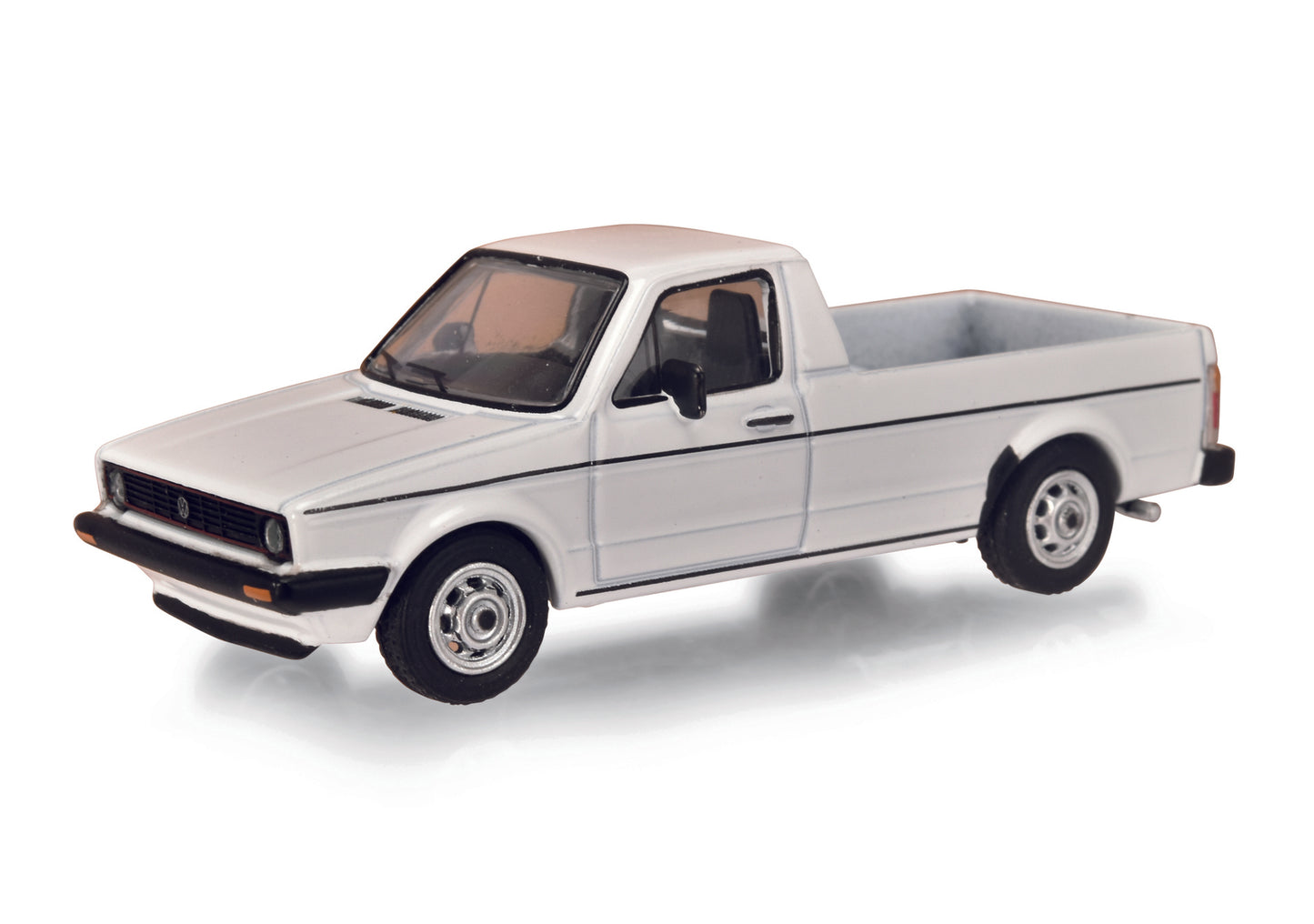 Schuco 452033500 - VW Caddy Pritsche white 1:64 EAN: 4007864061266, at Ajckids.com, authorized Schuco dealer for the USA.