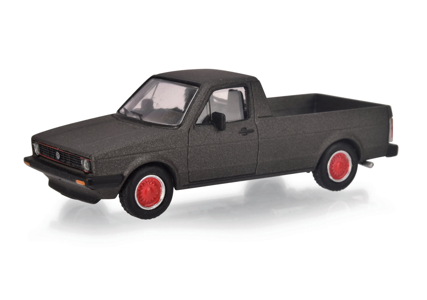 Schuco 452033600 - VW Caddy Pritsche anthr.1:64 EAN: 4007864061297, at Ajckids.com, authorized Schuco dealer for the USA.