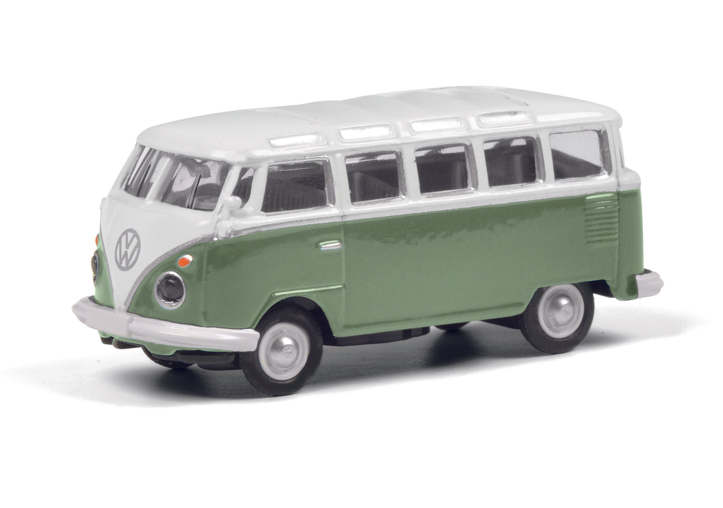 Schuco 452670700 - VW T1 Samba green/white 1:87 EAN: 4007864063048, at Ajckids.com, authorized Schuco dealer for the USA.