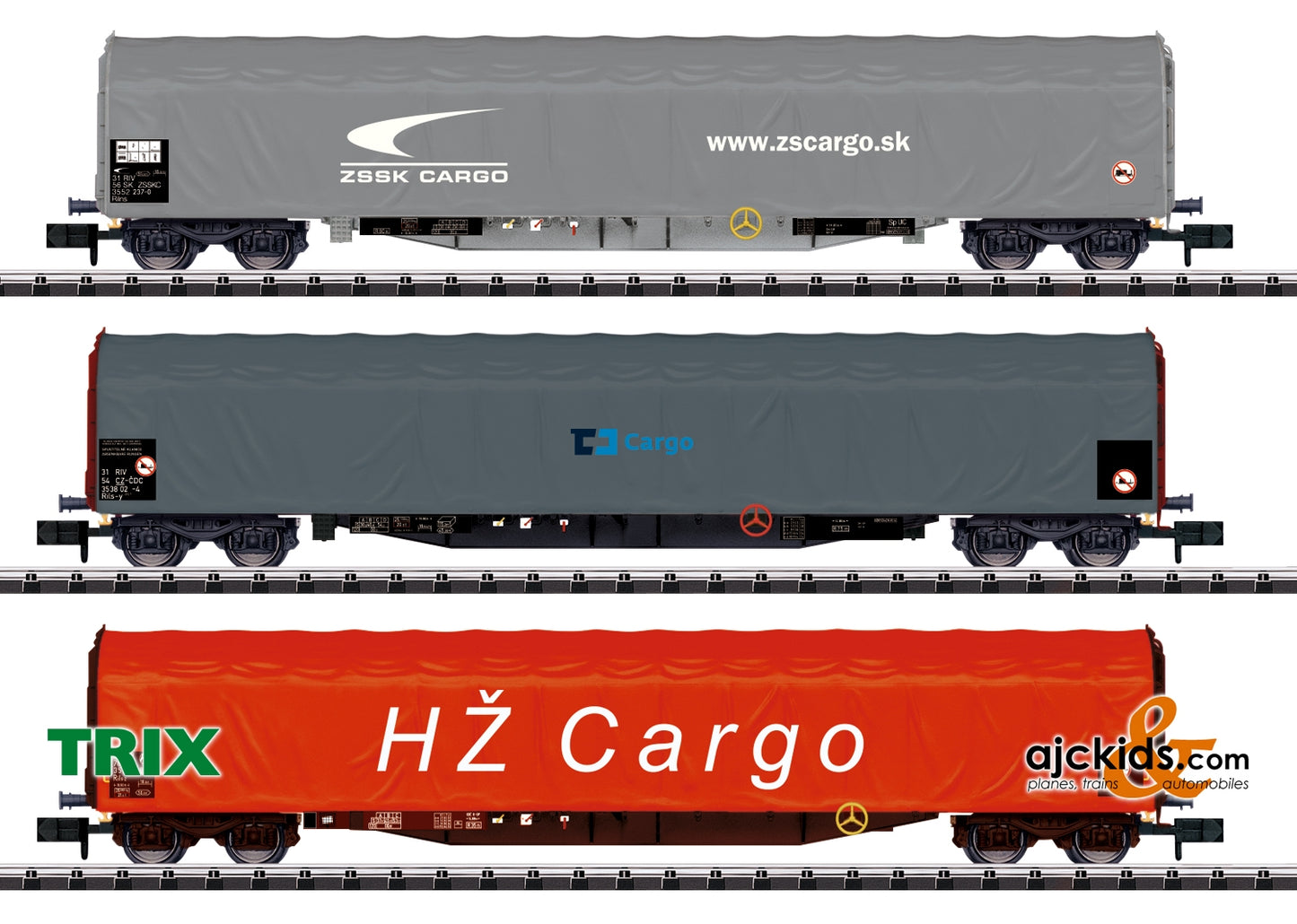 Trix 15116 - Sliding Tarp Car Set