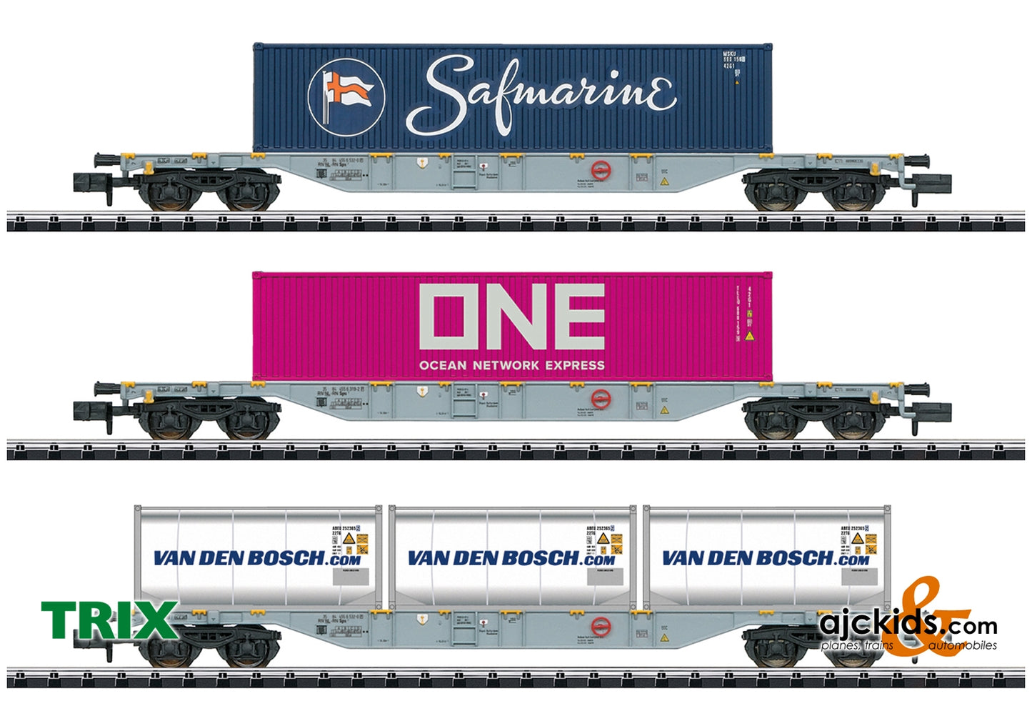 Trix 15228 - Container Flat Car Set