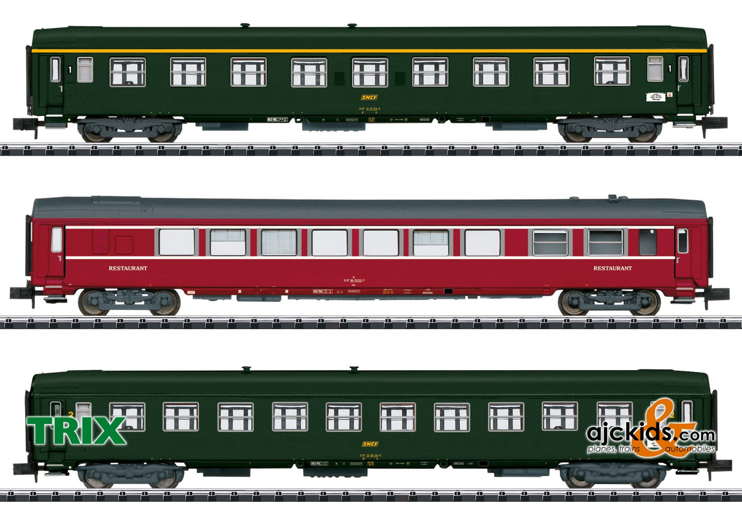 Trix 18219 - Nizza - Paris Express Train Passenger Car Set