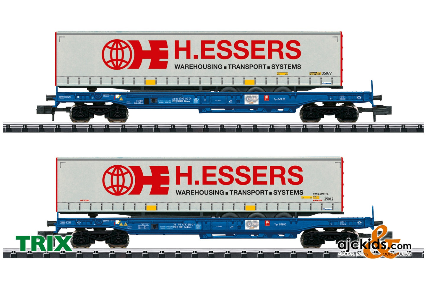 Trix 18711 - Deep Well Flat Car Set