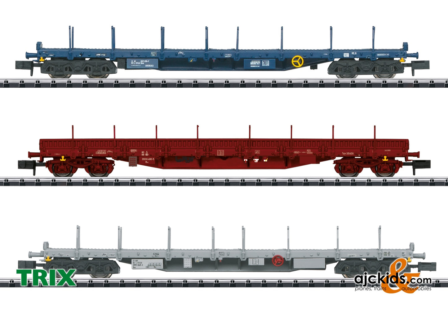 Trix 18723 SNCB Flat Car Setat Ajckids.com