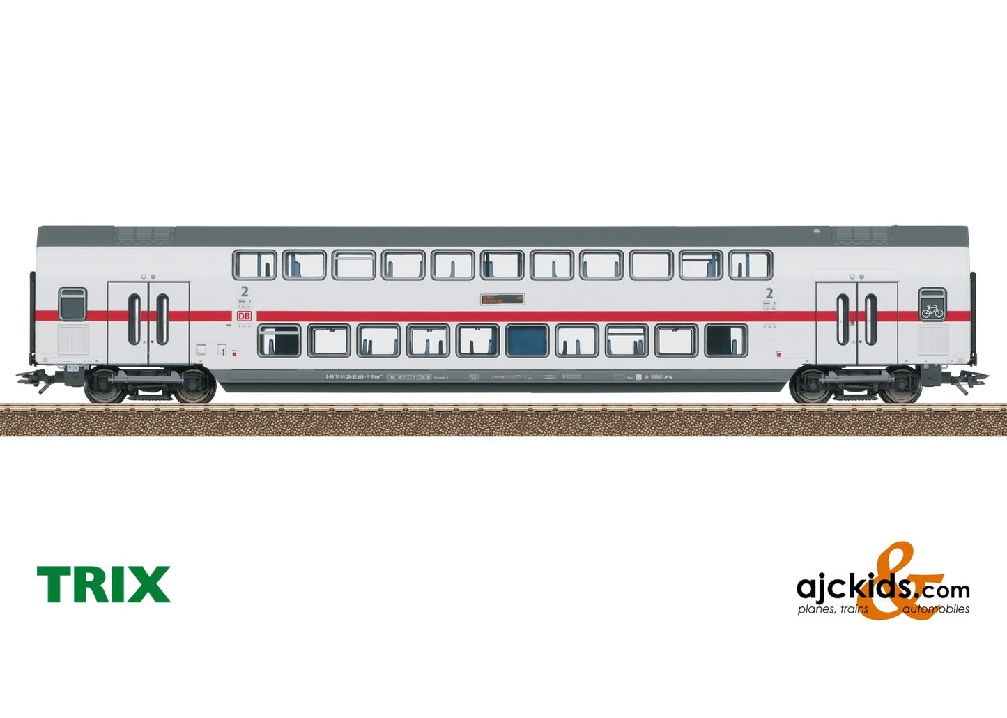 Trix 23256 - IC2 Type DBpza 682.2 Bi-Level Intermediate Car, 2nd Class