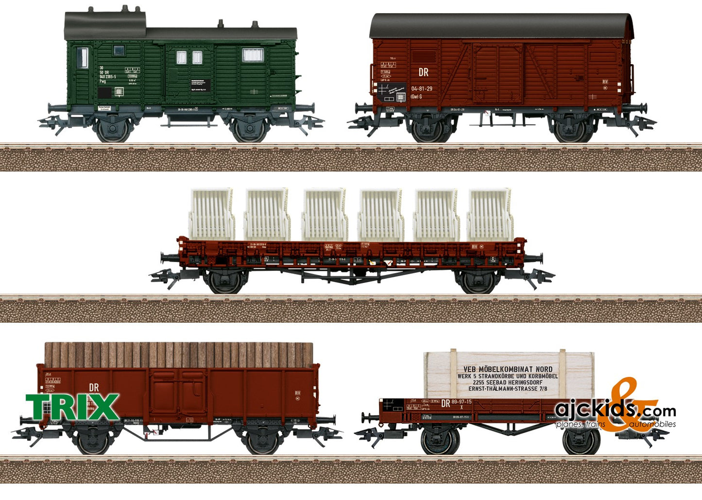 Trix 24075 - Heringsdorf Seaside Resort Freight Car Set
