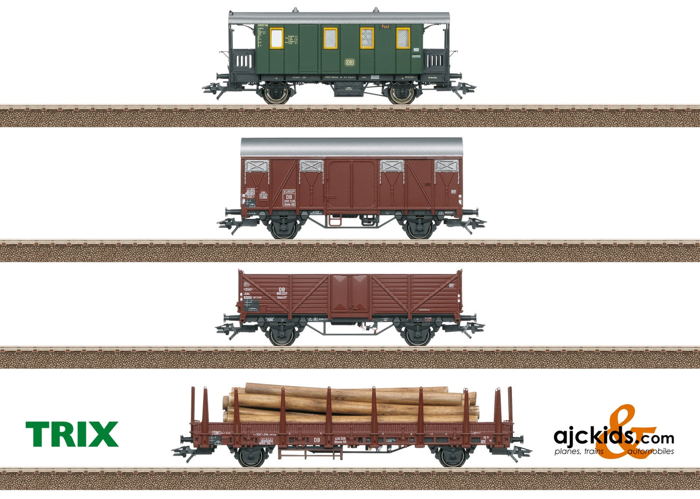 Trix 24140 DB Freight Car Setat Ajckids.com