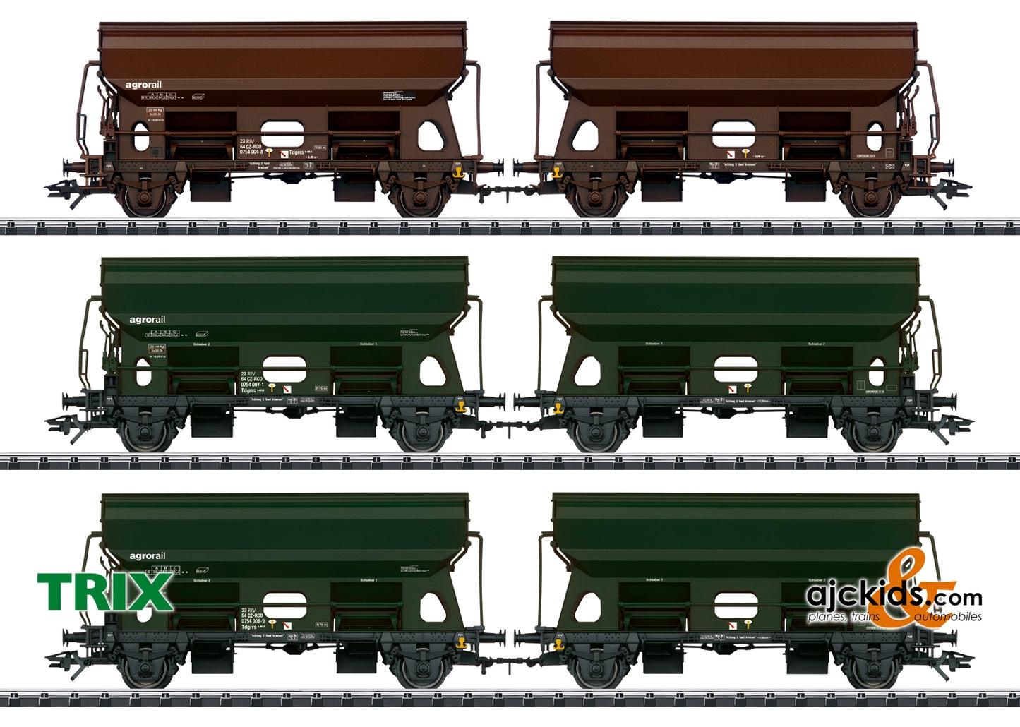 Trix 24169 - Hinged Roof Car Set