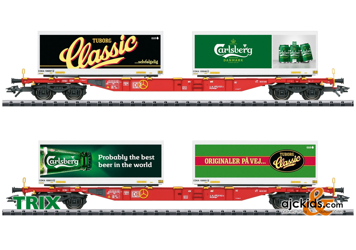 Trix 24509 - Carlsberg and Tuborg Container Transport Car Set