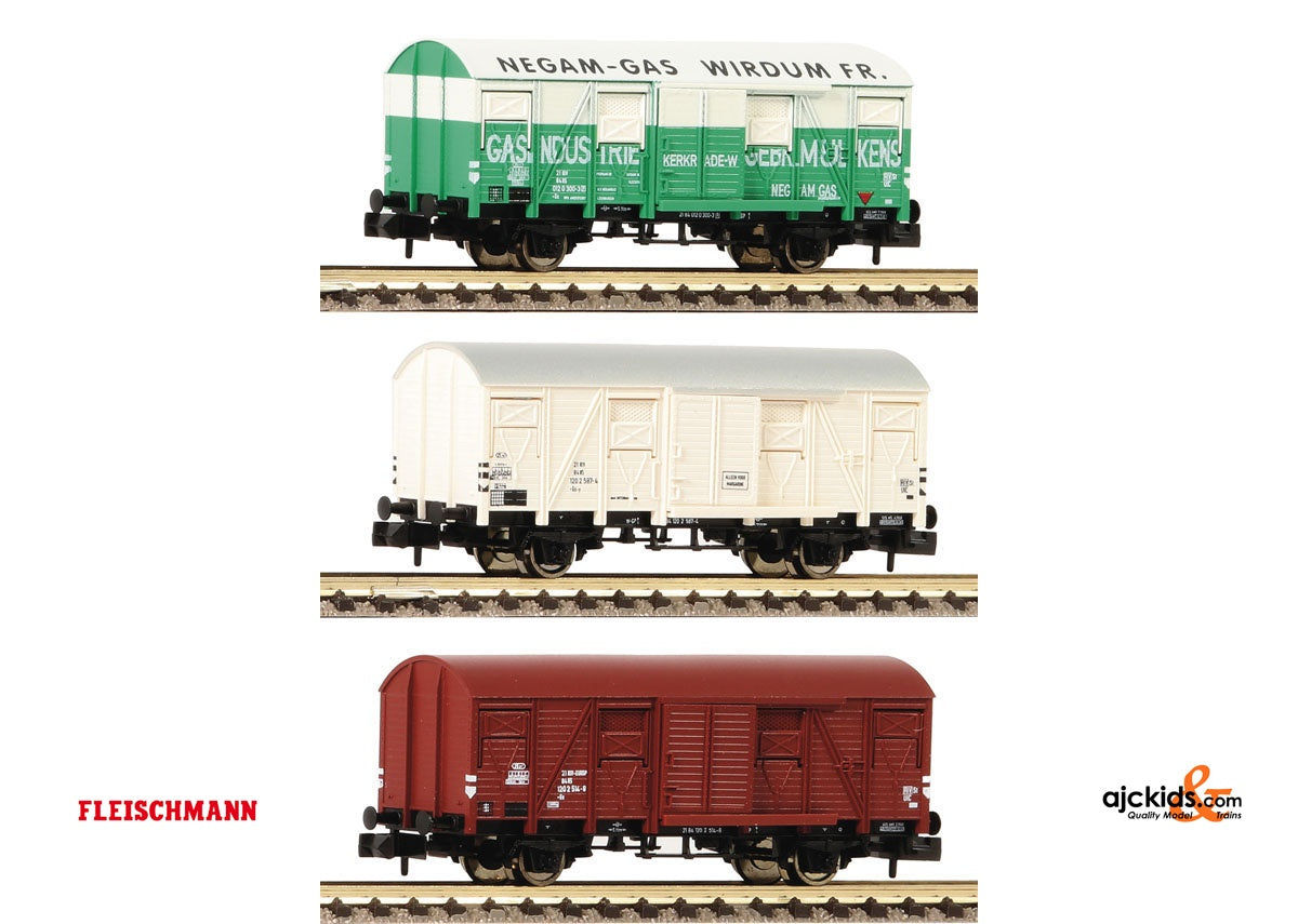 Fleischmann 831603 - 3 piece set boxcars type Gs, NS