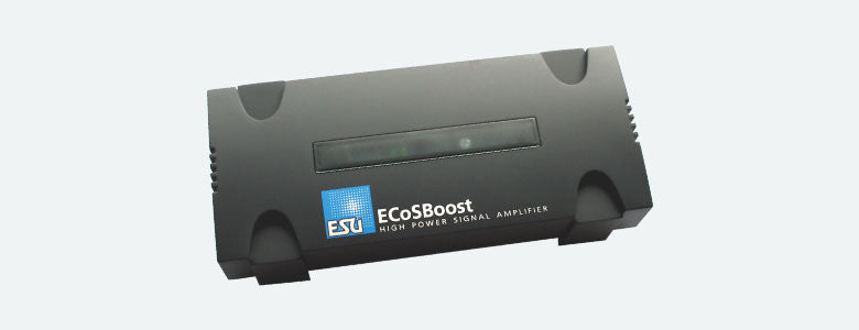 ESU 50012 - ECoSBoost ext. Booster, 7A, MM/DCC/SX/M4, set with power supply
120-240V, EURO + US, German & English manual