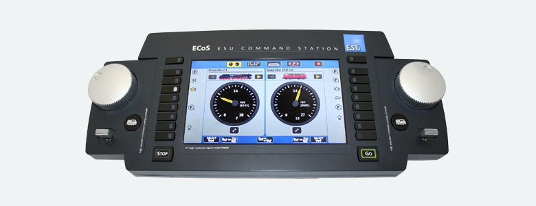 ESU 50210 - ECoS 2.1 system, 6A, 7” TFT , MM/DCC/SX/M4, power supply 15-21V
German & English manual