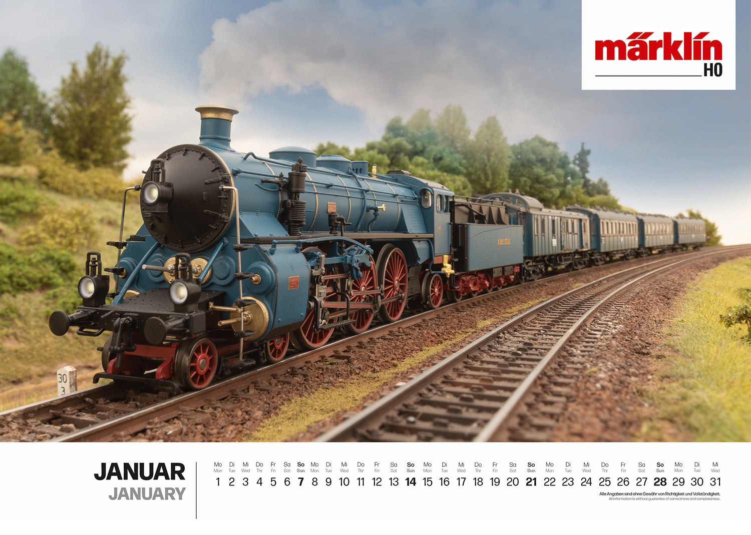 Marklin 19855 - Märklin/Trix Wall Calendar for 2024