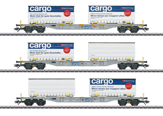 Marklin 47463 - SBB Cargo Container Flat Car Set