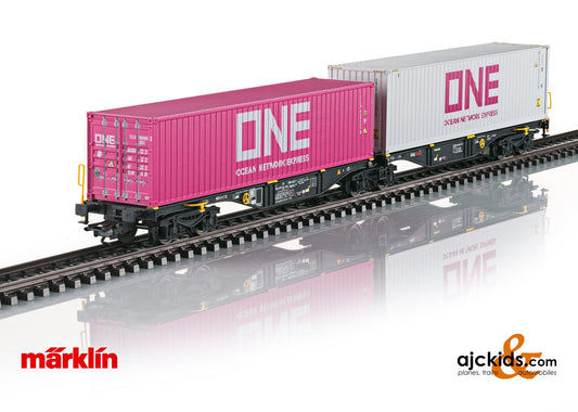 Marklin 47814 - Type Sggrss 80 Double Container Transport Car