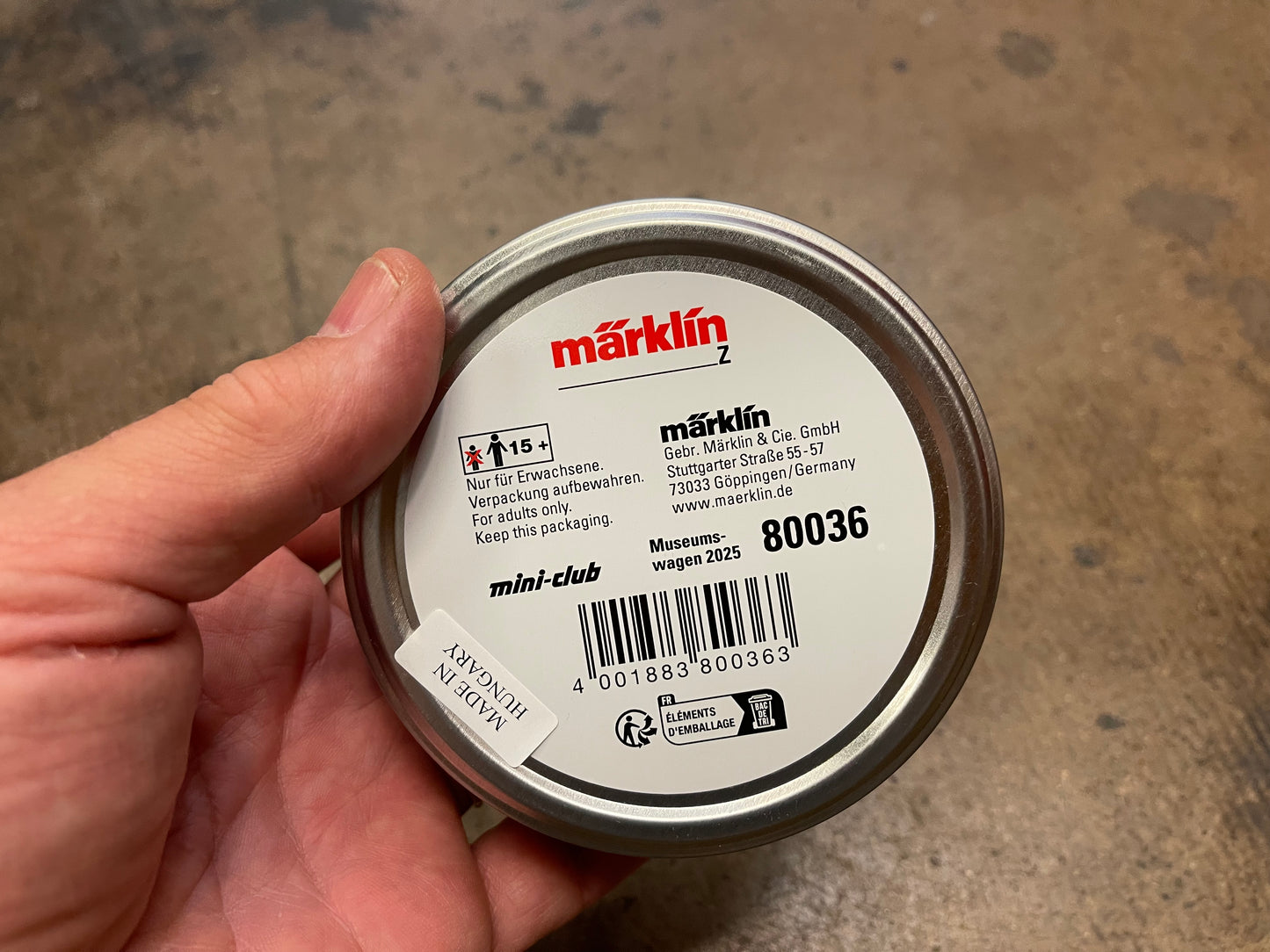 Marklin 80036 - Z Scale Museum Car for 2025