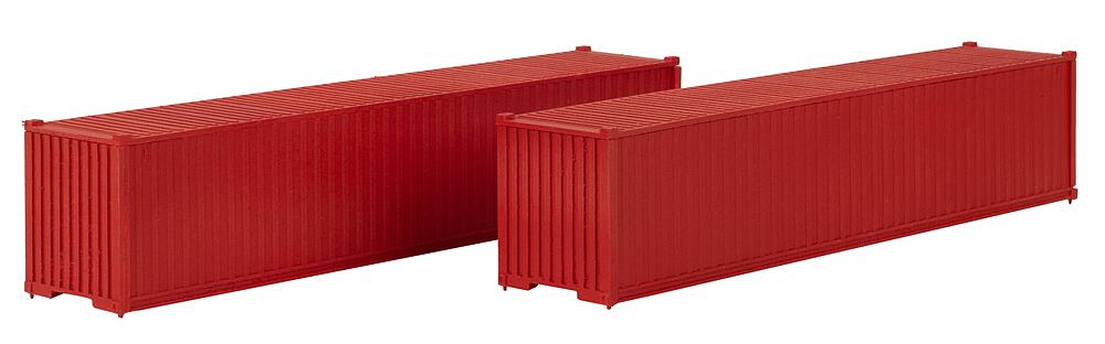 Faller 182154 - 40' Container, red, set of 2, EAN: 4104090821548