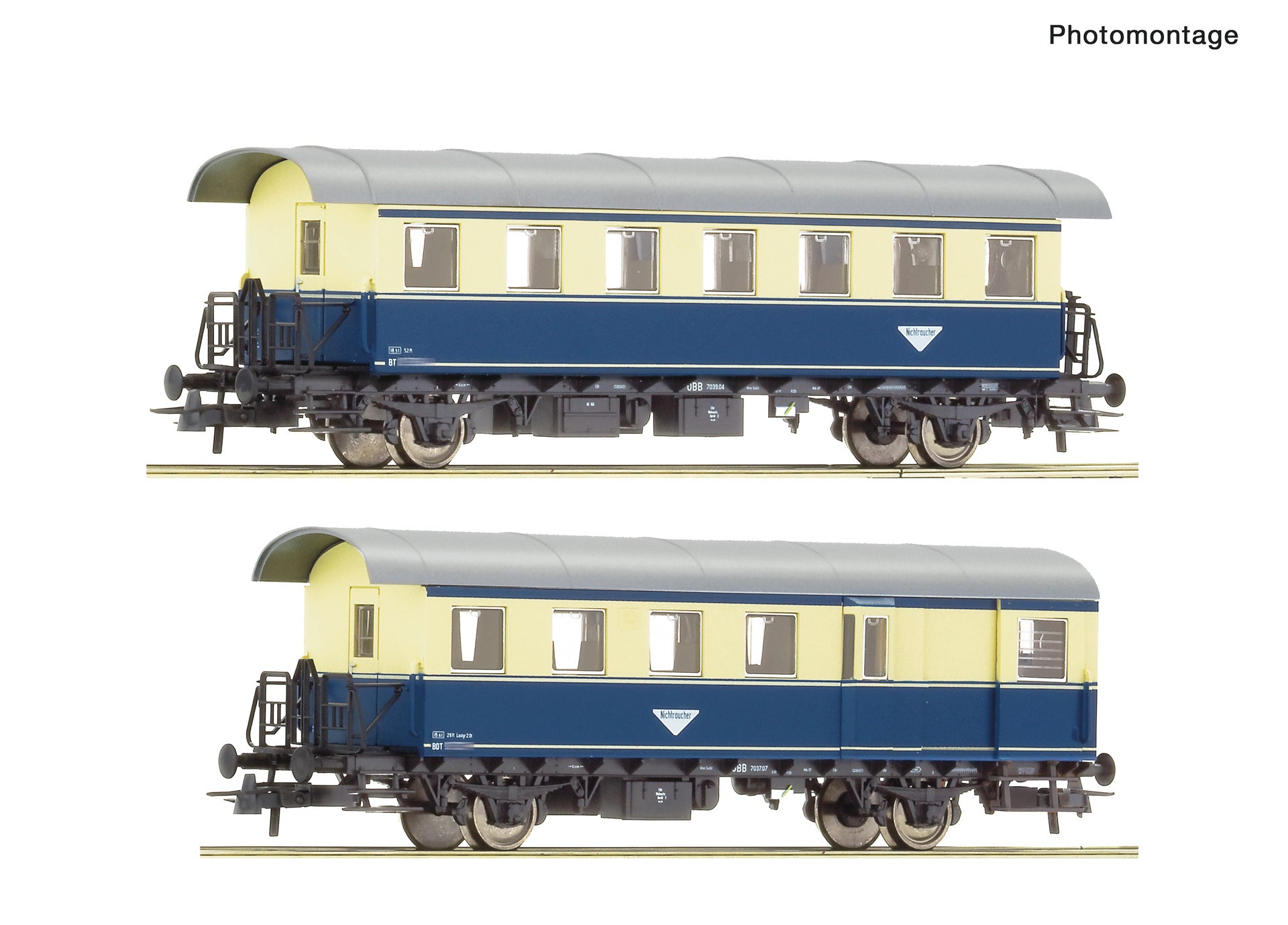 2 piece set: Ribbed coaches, ÖBB 