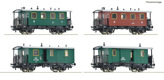 4 piece set: Passenger train, kkStB 