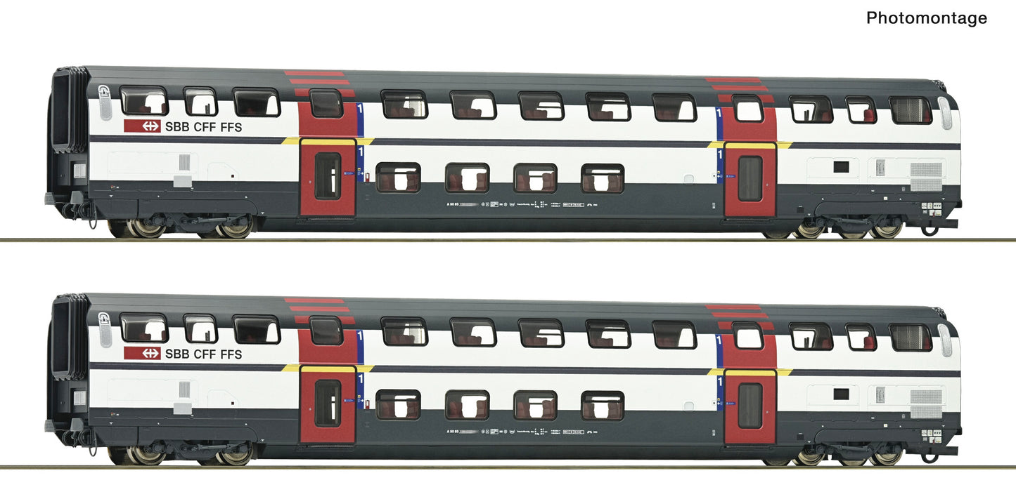 2 piece set: 1st class double-deck coaches, SBB 