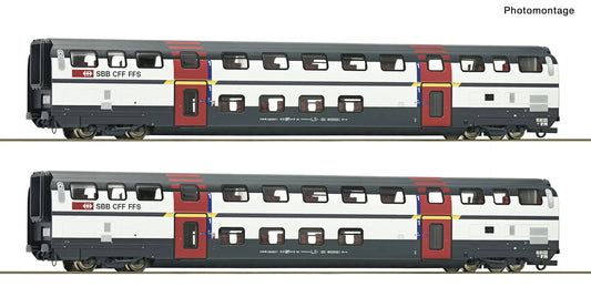 2 piece set: 1st class double-deck coaches, SBB 