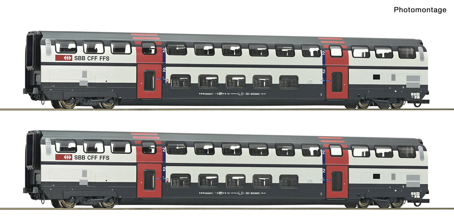 2 piece set (1): 2nd class double-deck coaches, SBB 