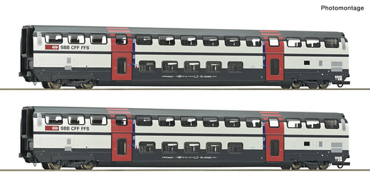 2 piece set (2): 2nd class double-deck coaches, SBB 