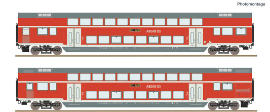 2 pcs. Set: Double-decker coach 