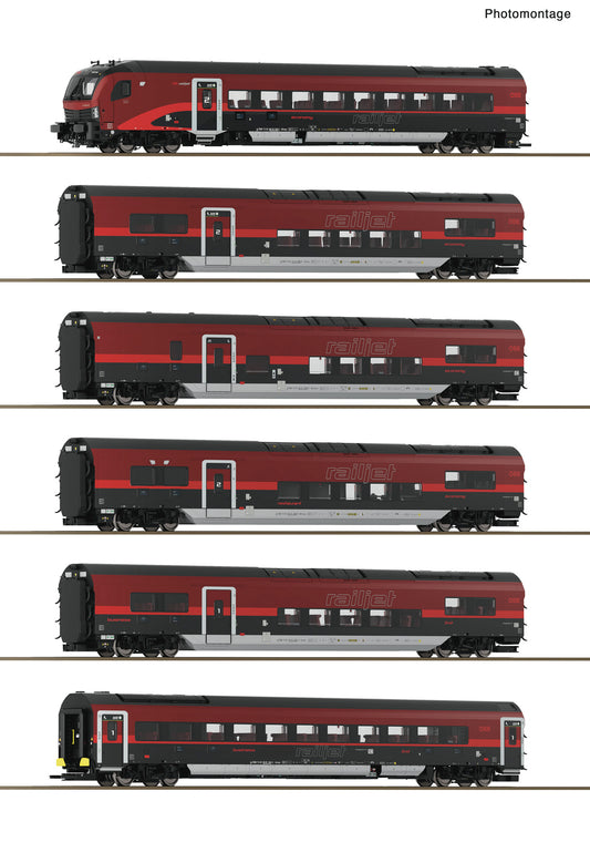6 piece set (1): Railjet 2, ÖBB 