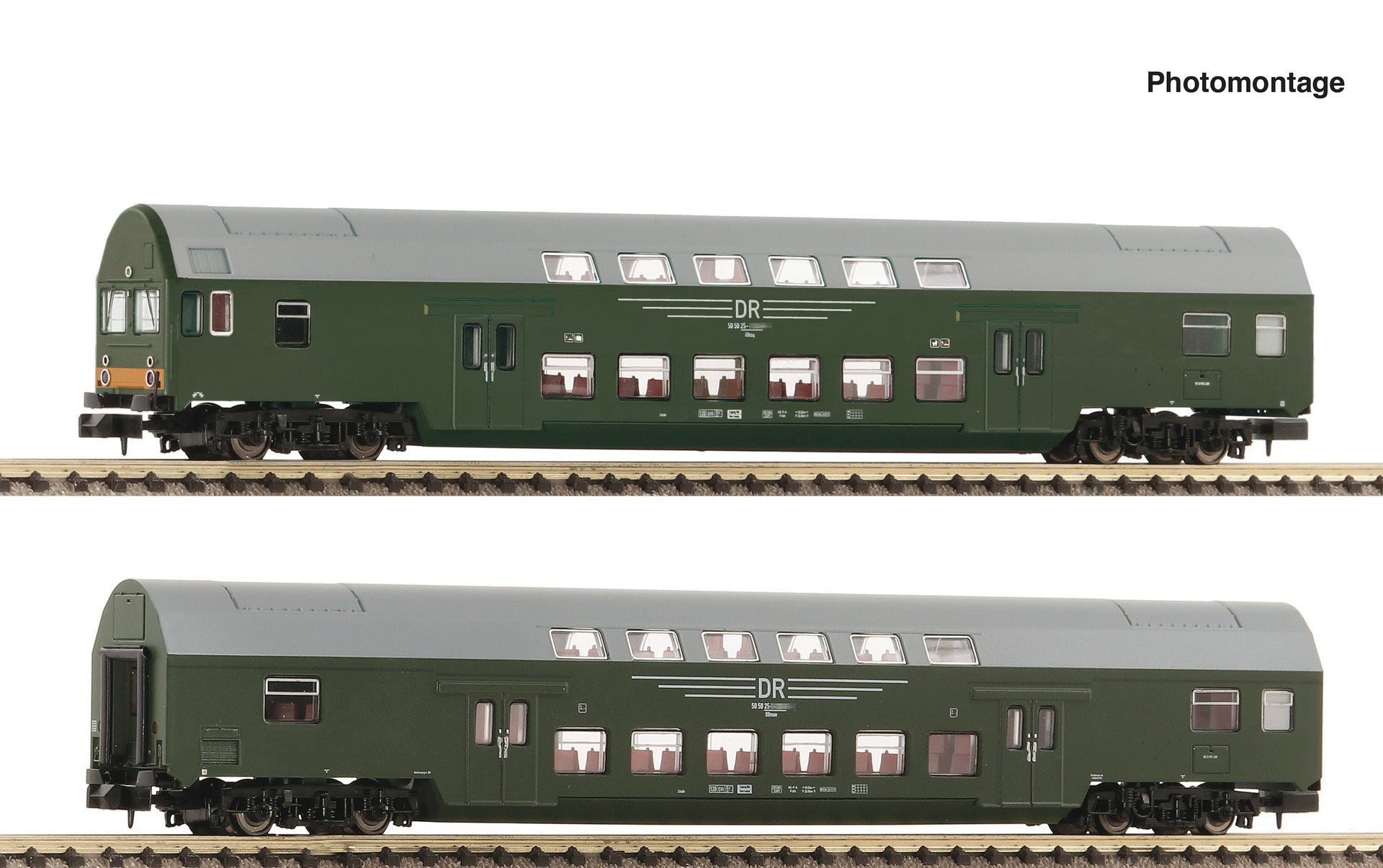 2 pcs. Set 1: Double-decker coaches 