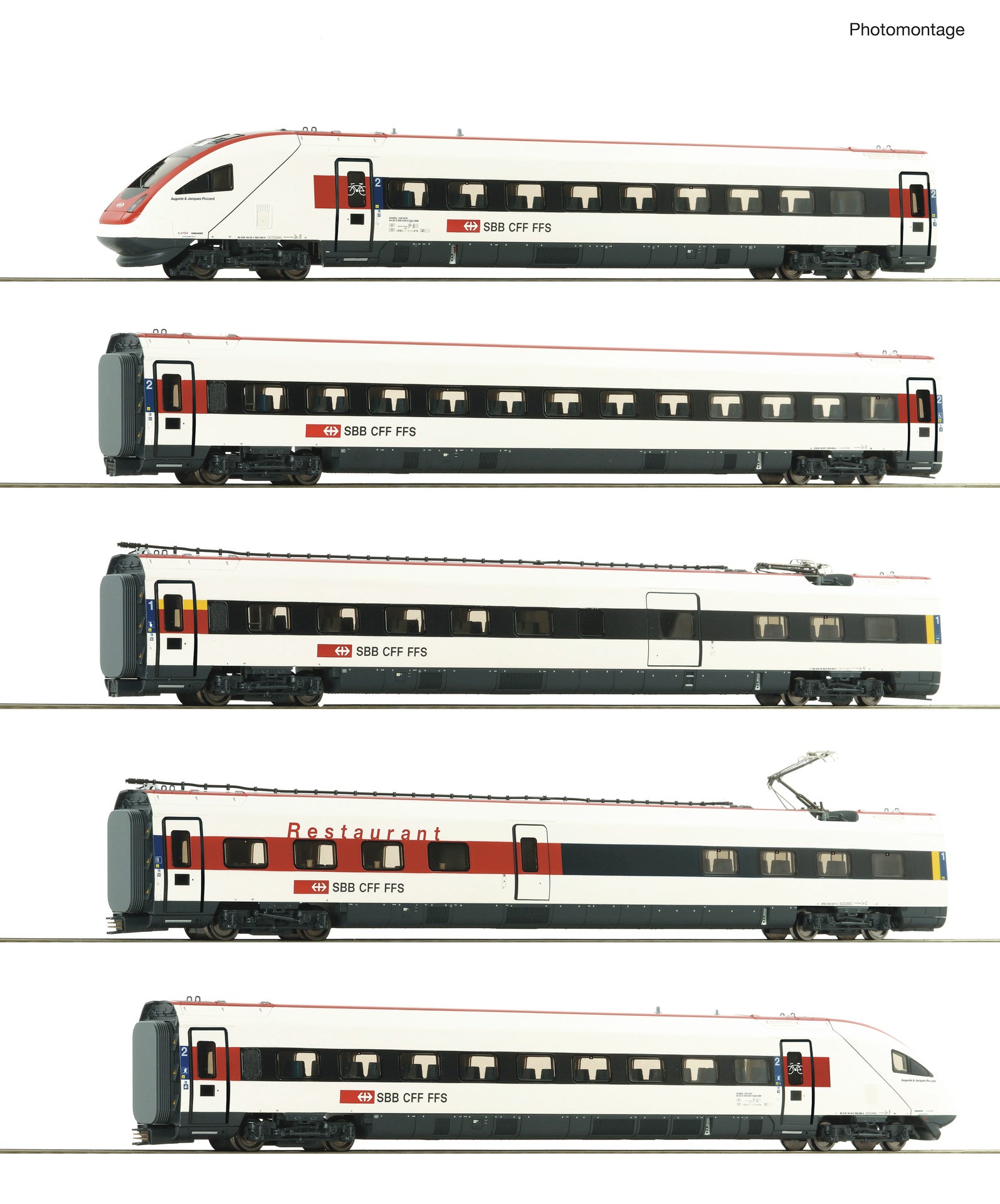 5 pcs. Set: ICN electric multiple unit 