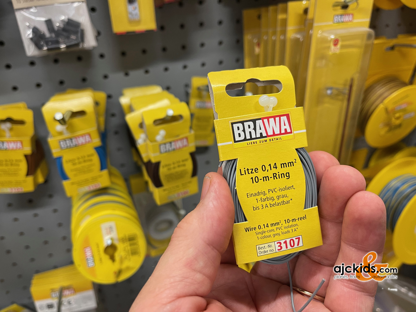 Brawa 3107 - Wire 0.14 MM² 10 m ring grey