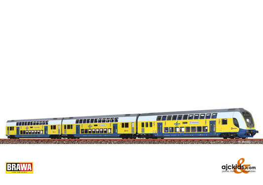 Brawa 44577 - H0 Double-Deck Coaches Metronom, set of 3 (RE 3 Hamburg Hbf)