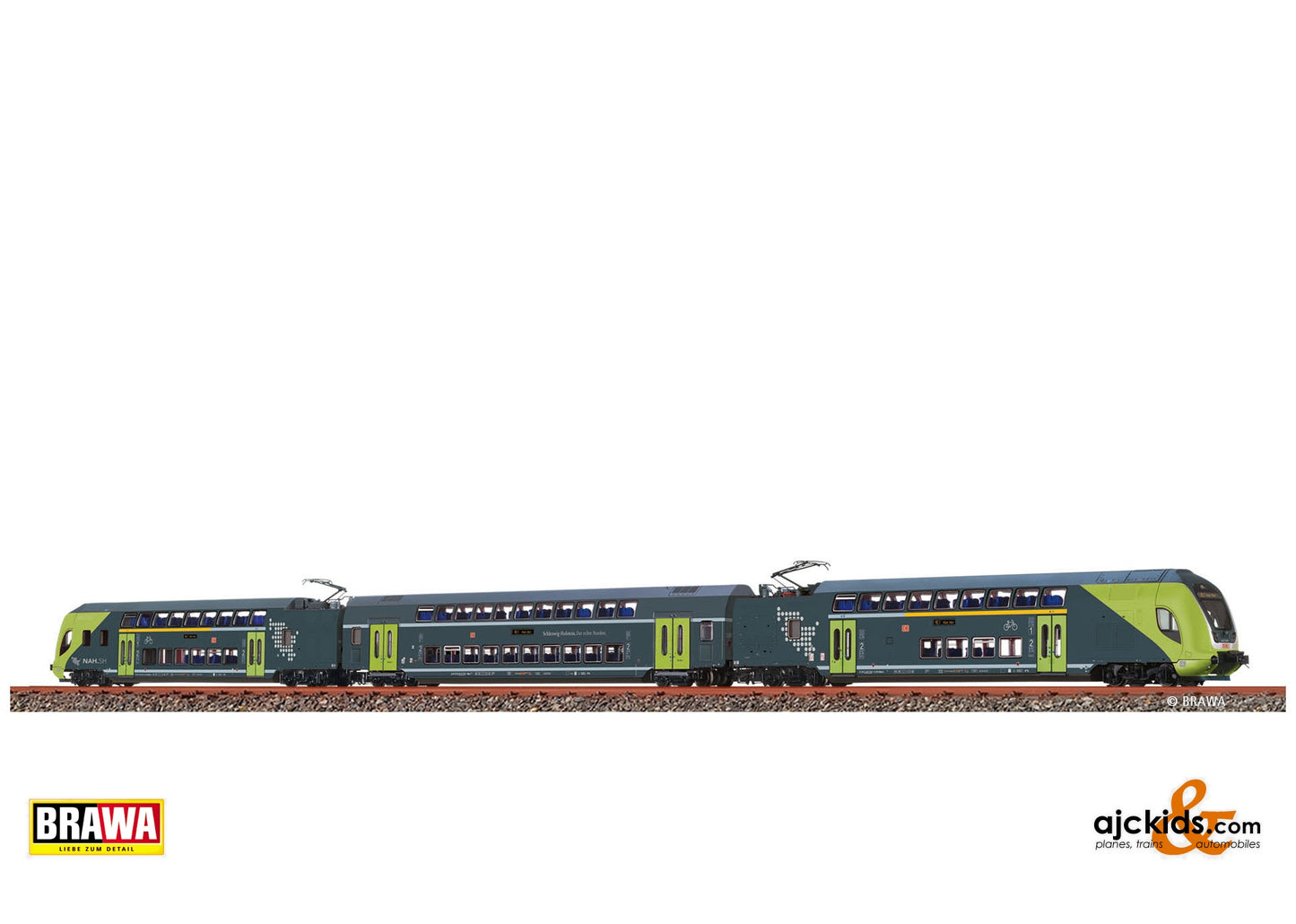 Brawa 44580 - TWINDEXX VARIO® Double-Deck Train NAH.SH, set of 3 (Kiel Hbf)