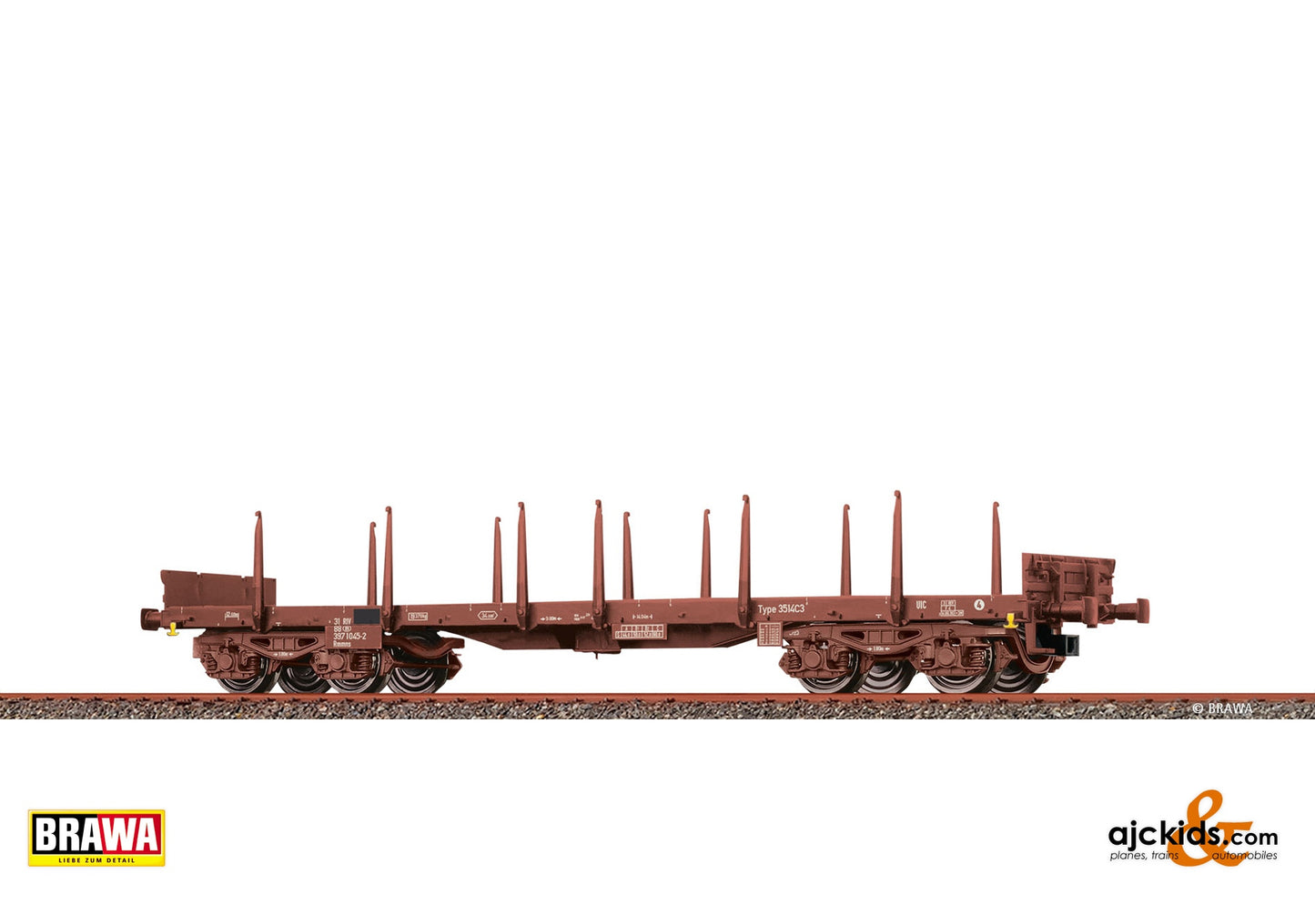 Brawa 47124 - H0 Flat Car Rmmns SNCB